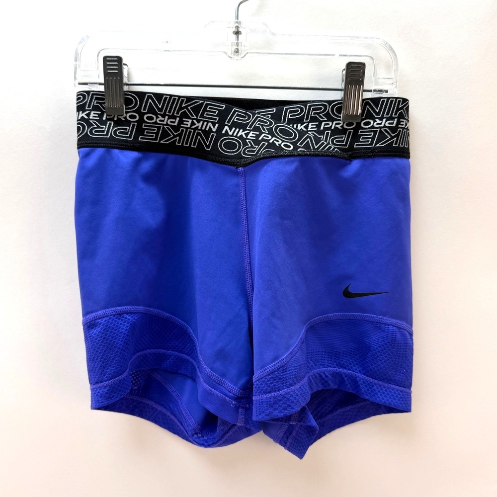 Nike Pro Dri-FIT Shorts Womens Small Purple Compression Gym Training